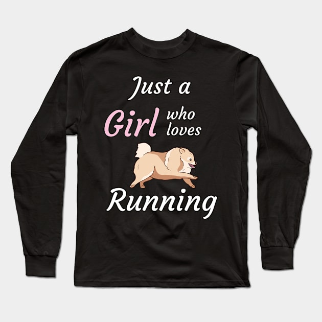 Just a girl who loves running Long Sleeve T-Shirt by Dogefellas